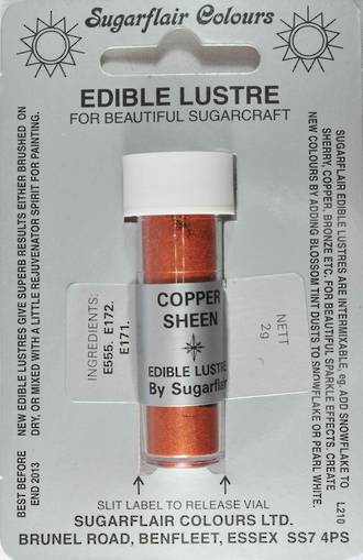 Sugarflair Edible Lustre Colour Copper Sheen